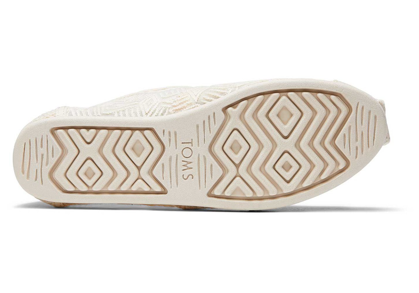 Toms Espadryle Damskie Beżowe - Alpargata Geo Lace - 62TGLORAW